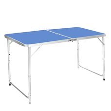 Туристичний розкладний стіл для пікніка з 4 стільцями і парасолькою 1,6 метра, складається у валізу Синій