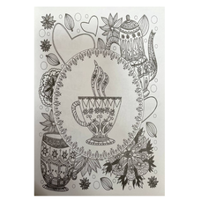 Альбом антистрес-розмальовка Cafe, формат А5, 20,5×14 см, 8 сторінок