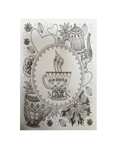 Альбом антистресс-раскраска Cafe, формат А5, 20,5×14 см, 8 страниц