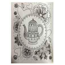 Альбом антистрес-розмальовка Cafe, формат А5, 20,5×14 см, 8 сторінок