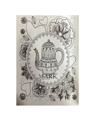 Альбом антистресс-раскраска Cafe, формат А5, 20,5×14 см, 8 страниц