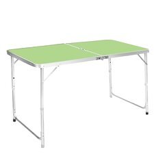 Туристичний розкладний стіл для пікніка з 2 стільцями і парасолькою 1,6 метра, складається у валізу Зелений