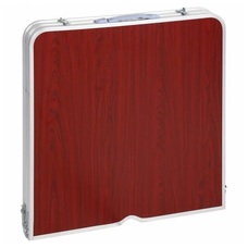 Туристичний розкладний стіл-чемодан для пікніка з парасолькою в комплекті 1,6 м Коричневий