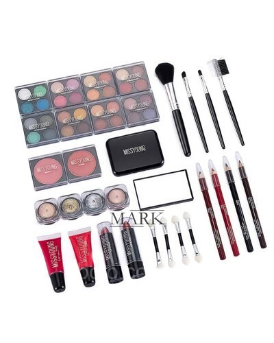 Стартовый набор косметики для макияжа в складном портативном чемоданчике GM19423 Розовый кейс (HA-281)