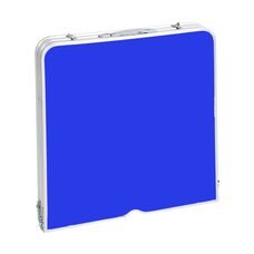 Туристичний розкладний посилений стіл для пікніка з парасолькою 1,6 метра, складається у валізу Синій