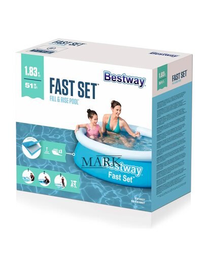 Надувной семейный бассейн Bestway 57392 Fast Set™ 183×51 см