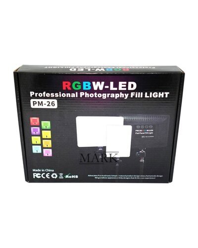 Профессиональное освещение для студии светодиодная LED RGB-лампа PM-26, 1500 Лм