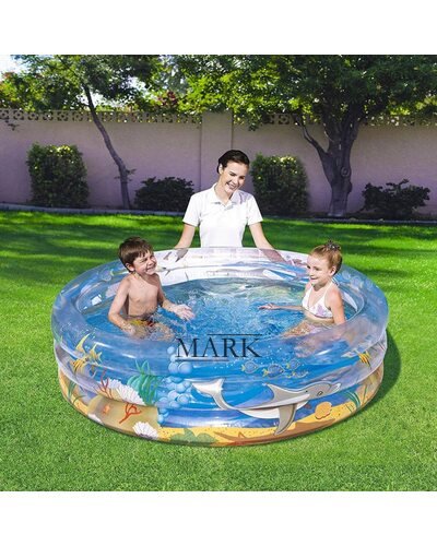 Надувной бассейн BestWay 51045 Детский Водный мир, белый с голубым (М+) Надувной бассейн BestWay 51045 Детский Водный мир, белый с голубым (М+)