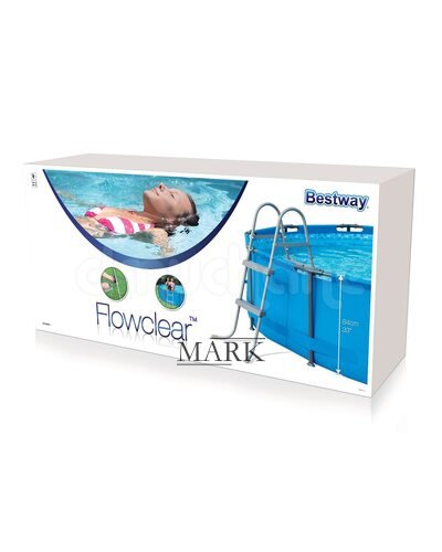 Лестница для бассейнов до 84см, 58430 BW Bestway, 2 ступеньки, без площадки (М+)