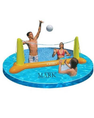 Надувной волейбол Pool Volleyball Game| Набор Intex 56508 для игры на воде Волейбол 239х64х91см сетка и мяч (М+)
