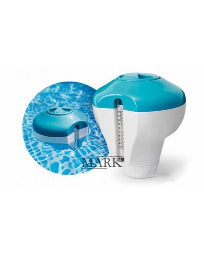 Поплавок-дозатор intex 29043 , с термометром 2 в 1 для бассейна, дезинфекции, для химии (М+) Поплавок-дозатор intex 29043 , с термометром 2 в 1 для бассейна, дезинфекции, для химии (М+)