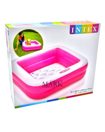 Детский бассейн Intex 57100, с надувным дном, 85х85х23 см