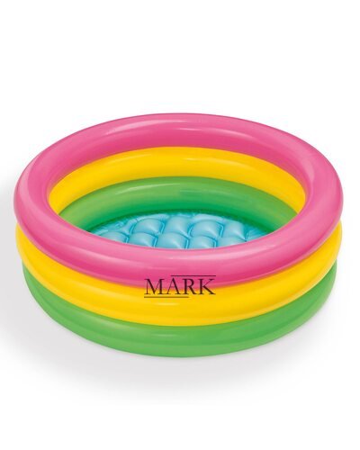 Детский надувной бассейн с надувным дном от 3 лет 147х33см Intex 57422 NP "Радуга" 335л (IGR24)