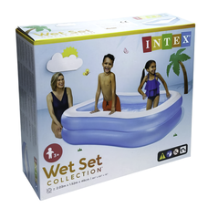 Дитячий надувний басейн від 3 років 203*152*48см "Сімейний" Intex 57180 540л (IGR24)