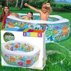 Дитячий надувний басейн 191х61х178 см Intex "Океанський Риф" 56493 510л (IGR24)