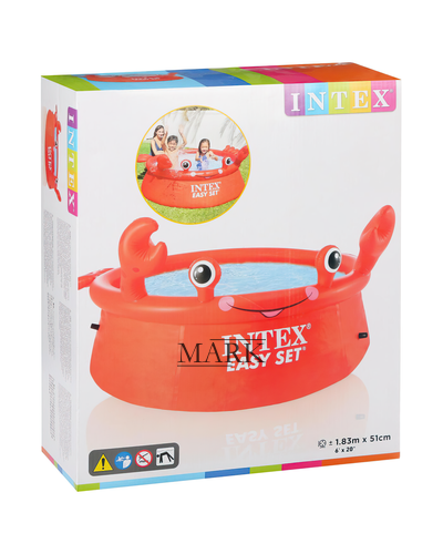 Детский надувной бассейн Intex 26100 "Crab Easy Set" 880л (IGR24)