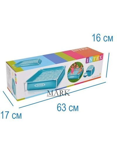 Детский каркасный семейный прямоугольный бассейн Intex "Mini Frame Pool" 57173 337л