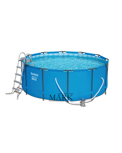 Каркасный семейный круглый бассейн с насосом-фильтром и лестницей в комплекте 366х133 см BestWay 15427 11440 л (IGR24)