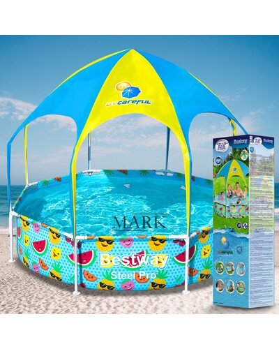 Каркасный бассейн с навесом BESTWAY 56432 Steel Pro 1688л (LM)