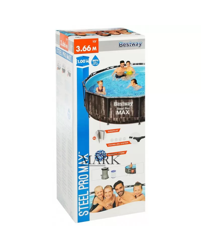 Круглый каркасный бассейн с картриджным насосом-фильтром в комплекте  BESTWAY 5614х 9150 л (LM)