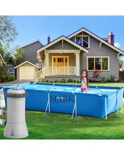 Каркасный семейный прямоугольный бассейн Intex "Mini Frame Pool" 28274 7127л