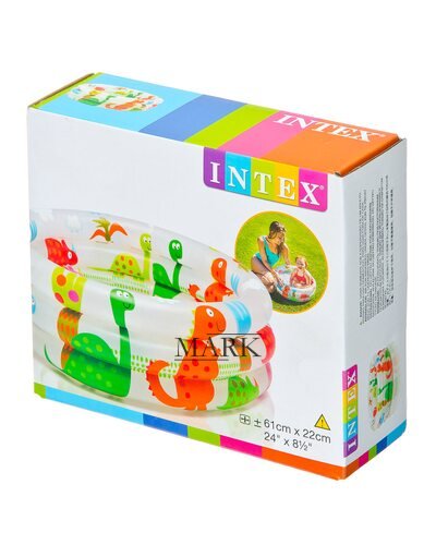 Детский надувной бассейн 61 х 22 см 28 л Intex 57106 "Пляж зверька"