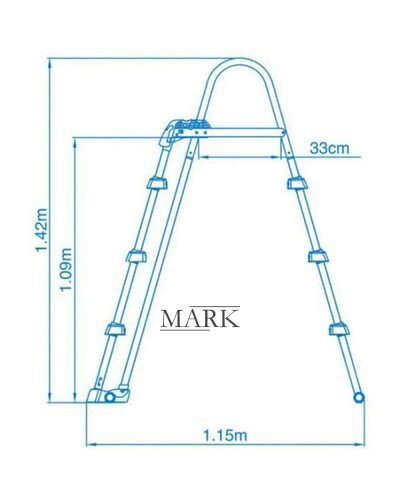 Лестница для бассейна со сменными ступенями Intex 28075 107 см