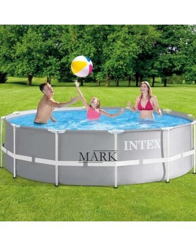 Каркасный бассейн в комплекте картриджный фильтр-насос, лестница Intex 26716 366 x 99 см 8592 л