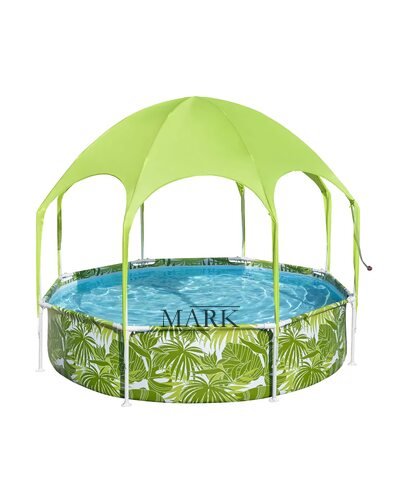 Круглый каркасный бассейн с навесом от дождя BESTWAY 56432 Steel Pro Зеленый (АТ)