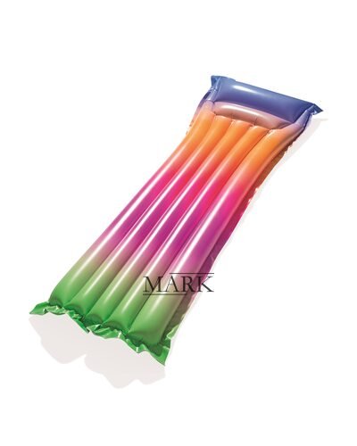 Пляжный Надувной Матрас  Bestway, BW, Радуга 44041 183-69см, ремкомплект, 2цвета, в коробке. (М+)