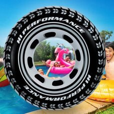 Дитячий надувний круг для плавання Intex 59252 "Шина" 91 см (AT)