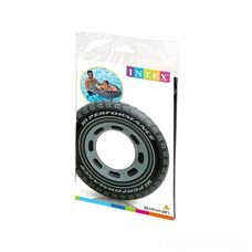 Дитячий надувний круг для плавання Intex 59252 "Шина" 91 см (AT)