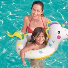 Дитяче Надувне Коло Bestway BW 36128 для плавання, Папуга, Єдиноріг, Кит, 84-76см (М +)