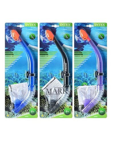 Трубка для плавания Intex 55928 с клапаном 3 цвета (М+) Трубка для плавания Intex 55928 с клапаном 3 цвета (М+)