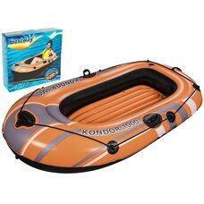 Одномісний надувний човен Bestway 61099-2 NE, Kondor 1000 (Hydro Force), 145 х 84 см (весла, ручний насос). 2-х камерна (М +)