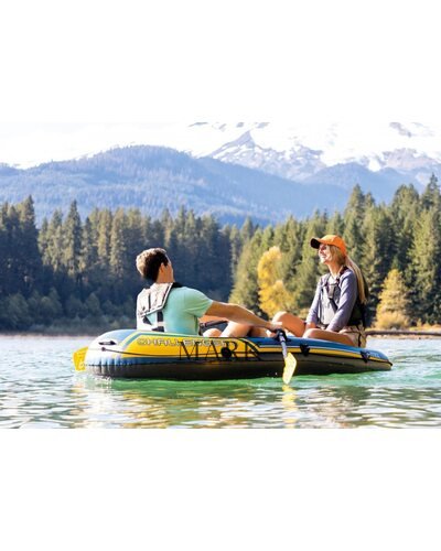 Двухместная Надувная лодка Intex Challenger 2 Set 68367 комплект, весла, насос (М+)