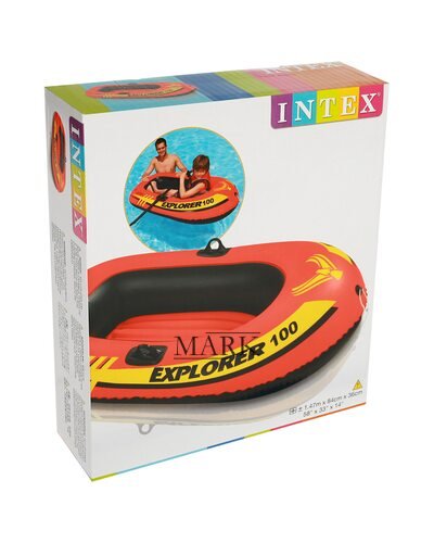 Полутораместная надувная лодка Intex 58330 Explorer 200, 185 х 94 см. 2-х камерная (М+)