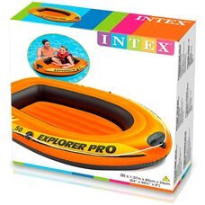 Одномісний надувний човен Intex 58354, Explorer PRO 50, 137 х 85 см. 3-х камерна (М +)