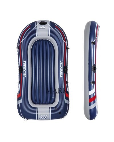 Двухместная надувная лодка Bestway 61064, Treck X1, (Hydro Force), синяя, 228 х 121 см. 3-х камерная (М+)