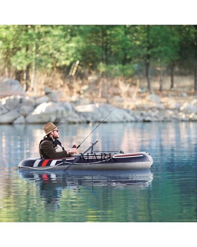 Двухместная надувная лодка Bestway 61064, Treck X1, (Hydro Force), синяя, 228 х 121 см. 3-х камерная (М+)