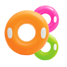 Надувний круг з ручками Intex 76 см (Intex 59258) помаранчевий