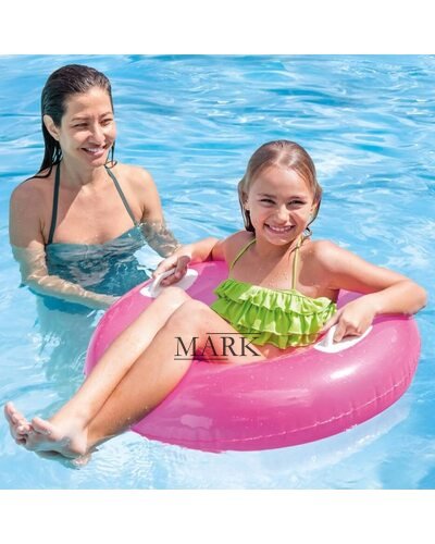 Надувной круг с ручками Intex 76 см (Intex 59258) розовый