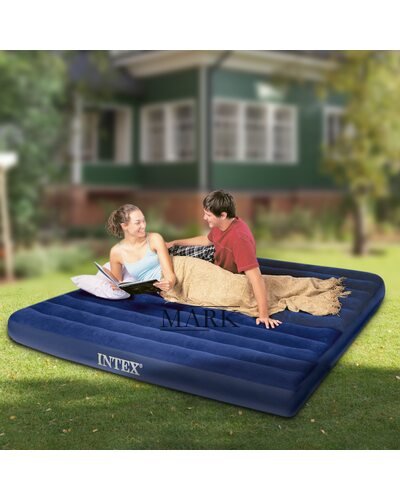 Надувной матрас Intex 64758 полуторный 137х191х25 см, Синий