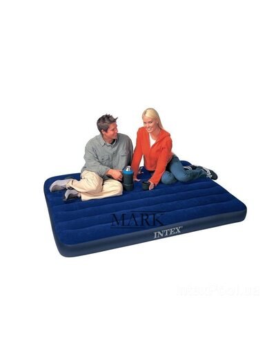 Надувной матрас Intex 64758 полуторный 137х191х25 см, Синий