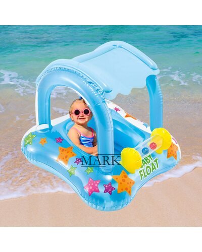 Детский надувной плот Intex 56581 Baby Float с навесом, синий