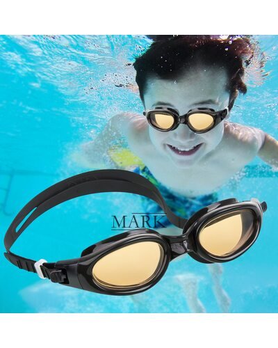 Детские очки для плавания 14+лет 55692 Черно-Желтые (I24)