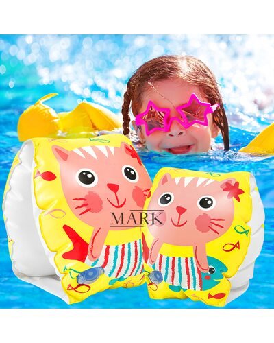 Надувные детские нарукавники для плавания 2шт Intex 56665"Котики" (I24)