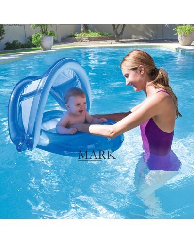 Детский надувной круг-плотик 1-2 год BestWay 34091 Голубой (I24)