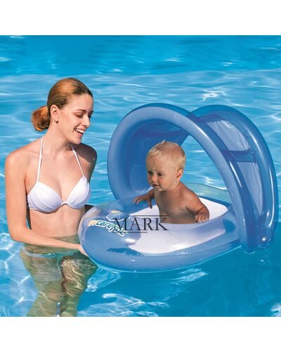 Детский надувной круг-плотик 1-2 год BestWay 34091 Голубой (I24)