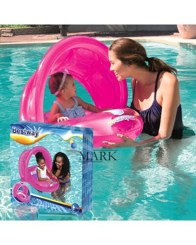 Детский надувной круг-плотик 1-2 год BestWay 34091 Розовый (I24)